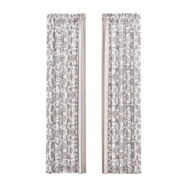 Chelsea Grey 84 Inch Window Panel Pair, GRAY, alternate image number null