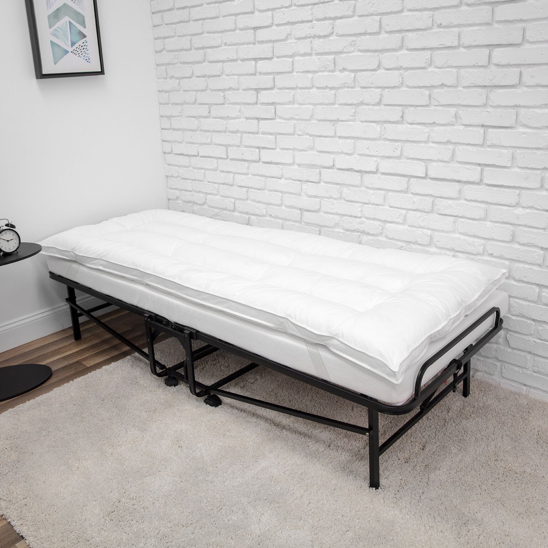 SensorPEDIC 2 Inch Down Alternative Fiber Cot Bed Topper with 100