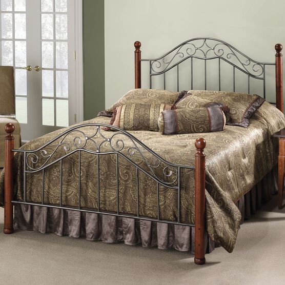 King Bed with Bed Frame, 83½'Lx77½'Wx53½'H, SILVER King Bed with Bed Frame, 83½'Lx77½'Wx53½'H, SILVER