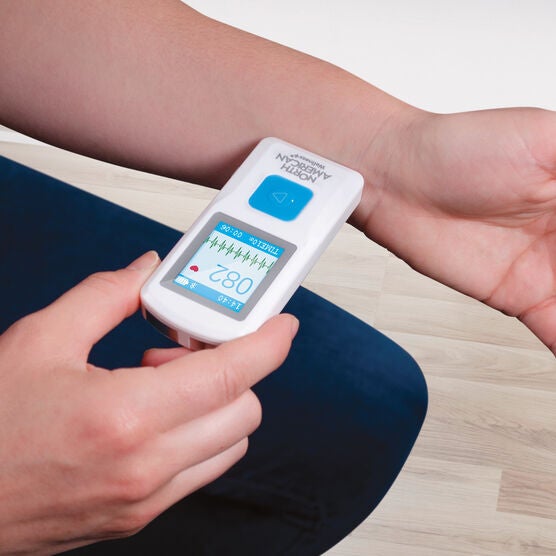 Rechargeable Portable ECG/EKG Meter, WHITE, hi-res image number null