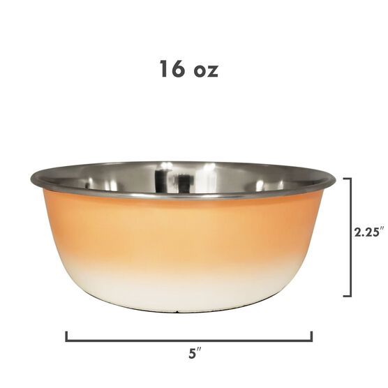 Stainless Steel Deep Dog Bowl Coral Brylane Home