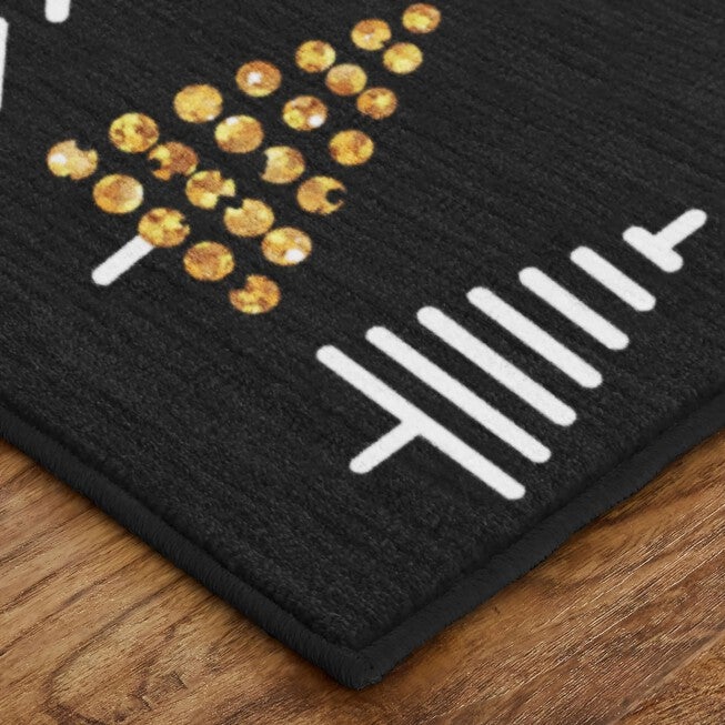 Holiday Trees Black Kitchen Rug, , on-hover image number null