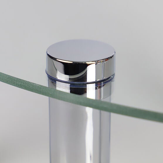 Home Basics 4 Tier Multi Use Arc Glass Corner Shelf Clear, , alternate image number null