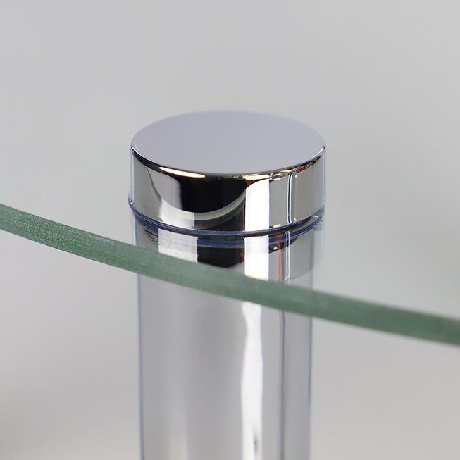 Home Basics 4 Tier Multi Use Arc Glass Corner Shelf Clear, , alternate image number null