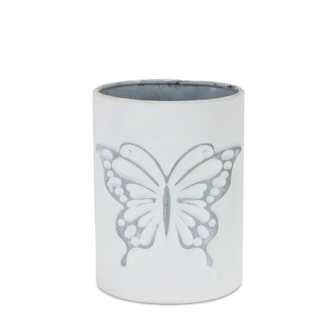 Insect Pot (Set of 3) 4.5 inchesD x 5.75 inchesH, 5.5 inchesH x 6.75 inchesH, 6.5 inchesD x 7.75 inchesH Iron, WHITE/GREY, alternate image number null