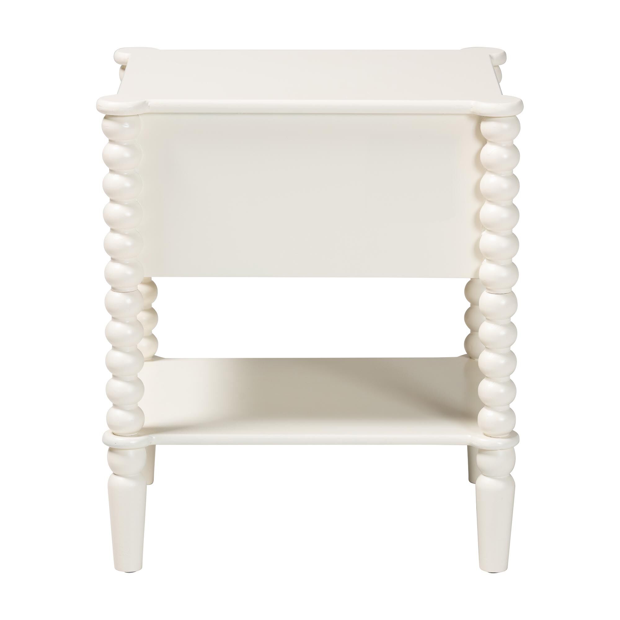 Rimona End Table with Bobbin Legs, WHITE, alternate image number 5