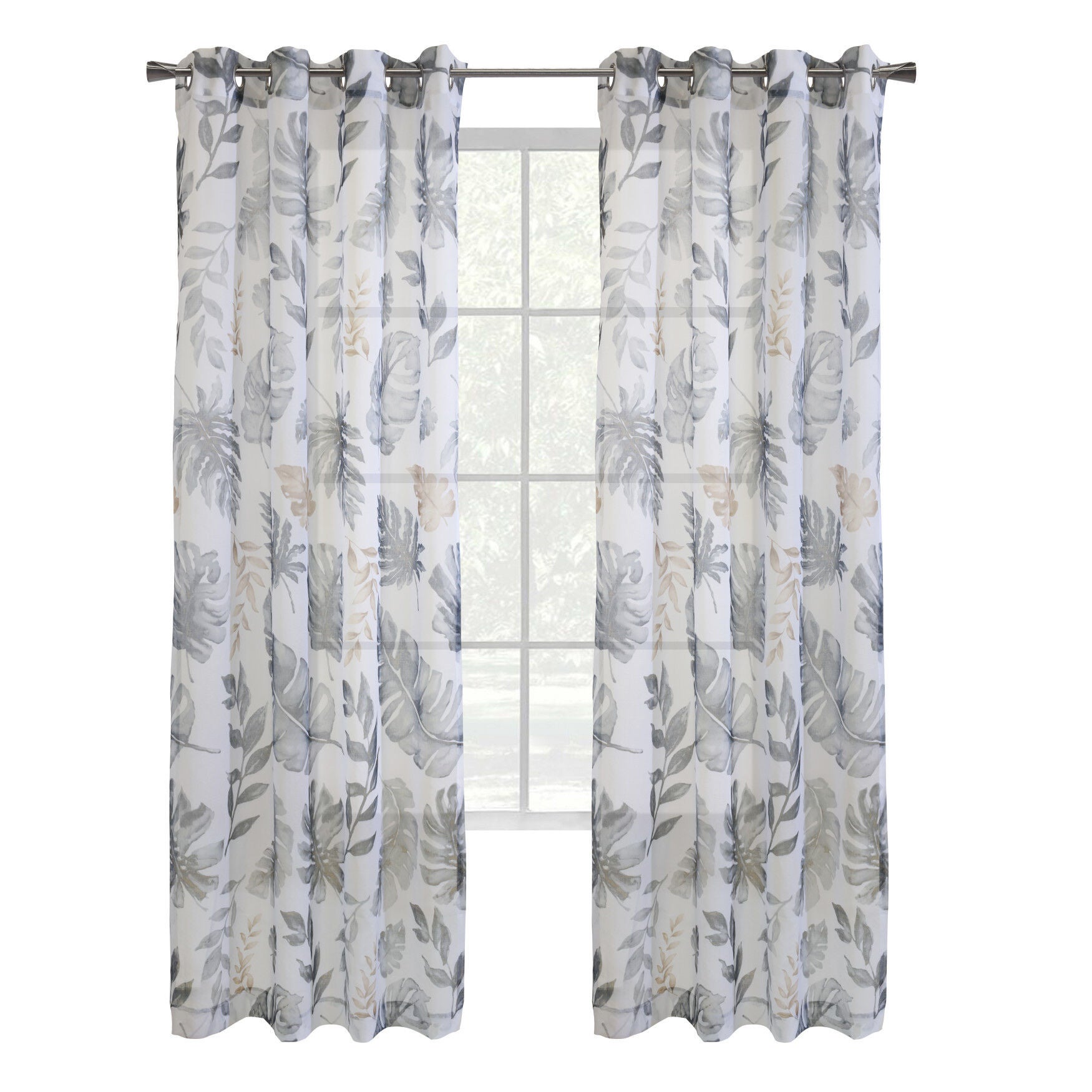 Alba Sheer Grommet Curtain Panel, , on-hover image number 1
