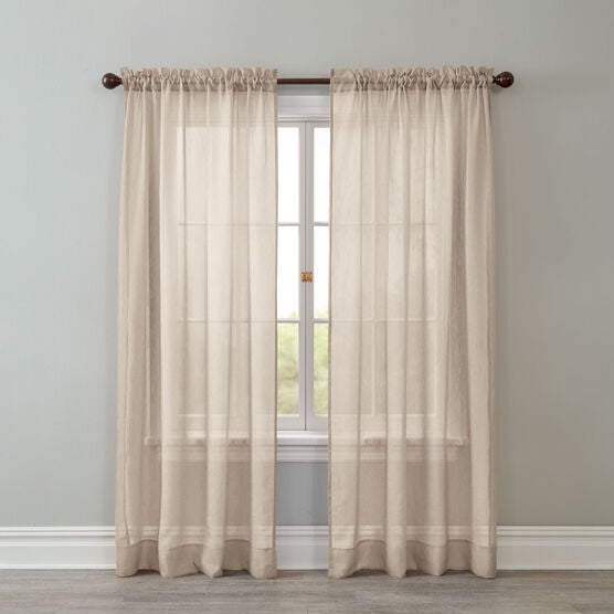 BH Studio Crushed Voile Rod-Pocket Panel, BH Studio Crushed Voile Rod-Pocket Panel,
