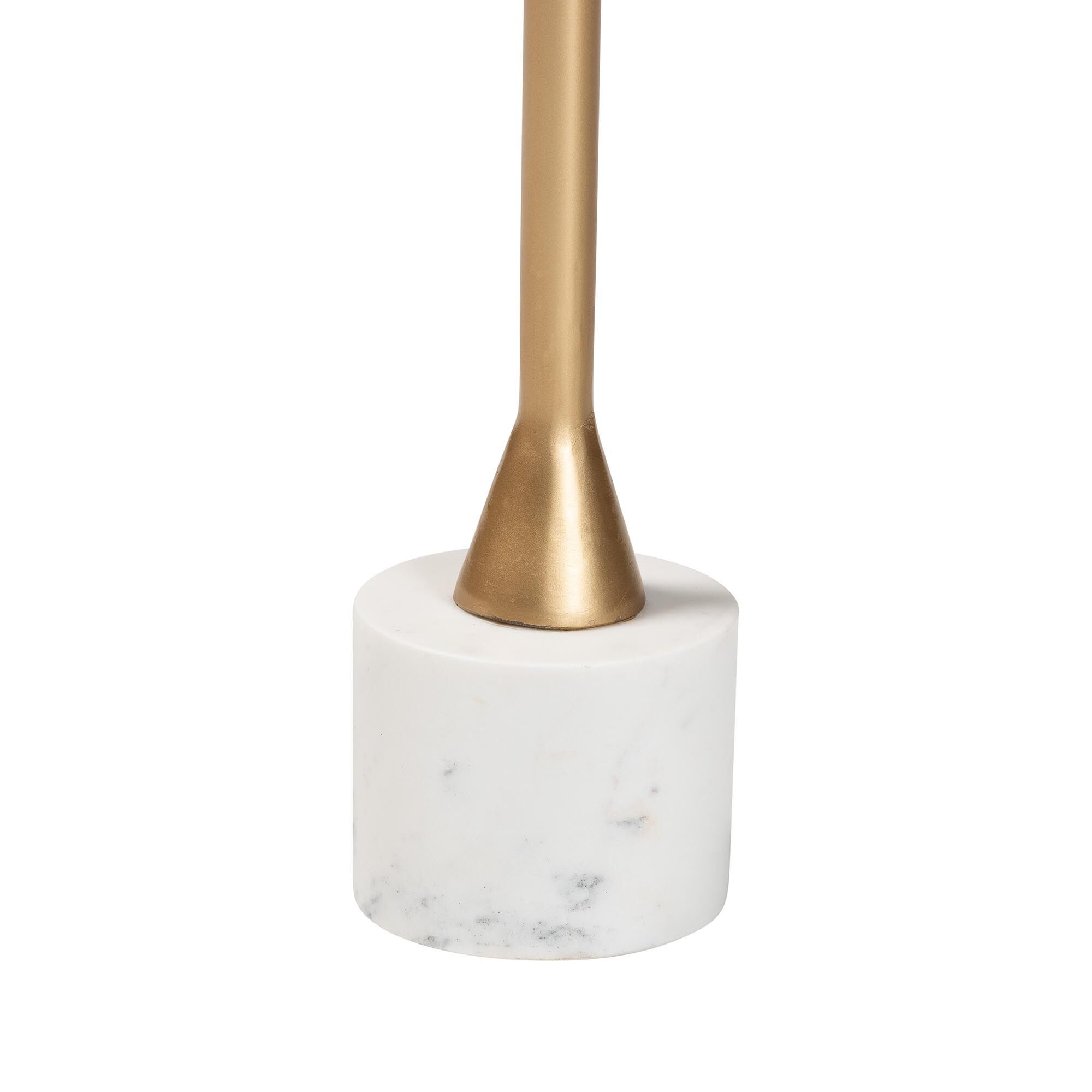 Janaki Drink Table with Marble Base, WHITE, alternate image number 3