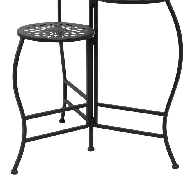 3-Tier Black Metal Traditional Plant Stand, , alternate image number null