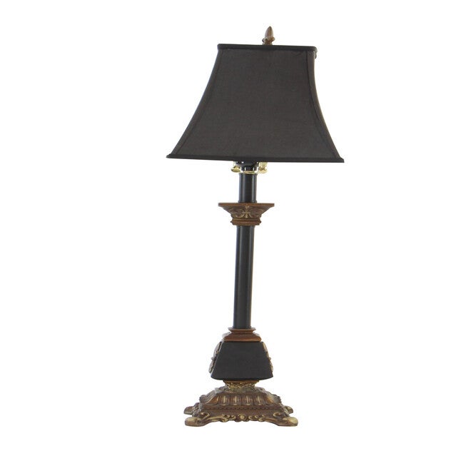 Tuscan Black Polystone Fleur-De-Lis Buffet Lamp, , alternate image number 2
