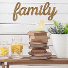 Family Natural Wood Script Wall Art, , on-hover image number null