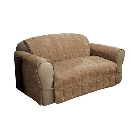 Ultimate Faux Suede Xl Sofa Furniture Slipcover, CAMEL, hi-res image number null