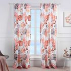 Beach Days Window Curtain Panel Pair, CORAL, hi-res image number 0