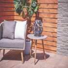 Grey Resin Modern Outdoor Accent Table, , alternate image number null