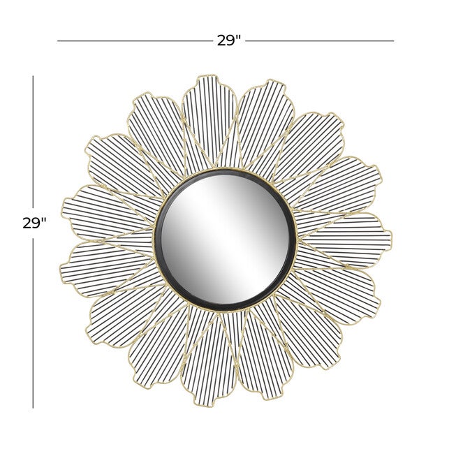 Black Contemporary Metal Wall Mirror, , alternate image number 4