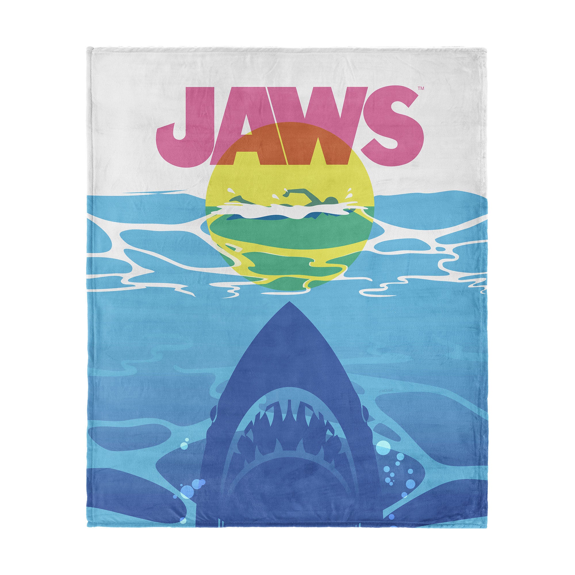Jaws CMYK Poster Silk Touch Throw Blanket 60x80 inches, JAWS, hi-res image number 0