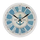 White Coastal Wood Wall Clock, , alternate image number null