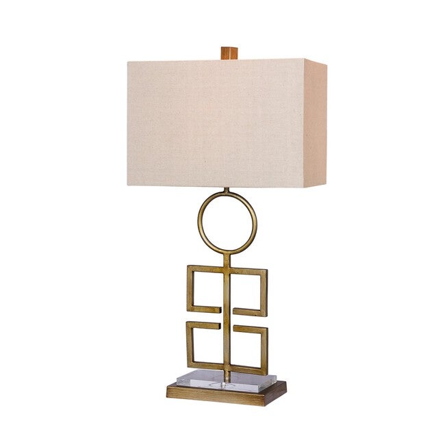 Antique Gold Metal 29 inches Table Lamp, GOLD, hi-res image number null