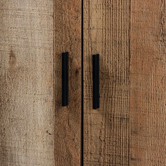 Cyrille Farmhouse Rustic Finished Wood 4-Door Shoe Cabinet Furniture, , alternate image number null