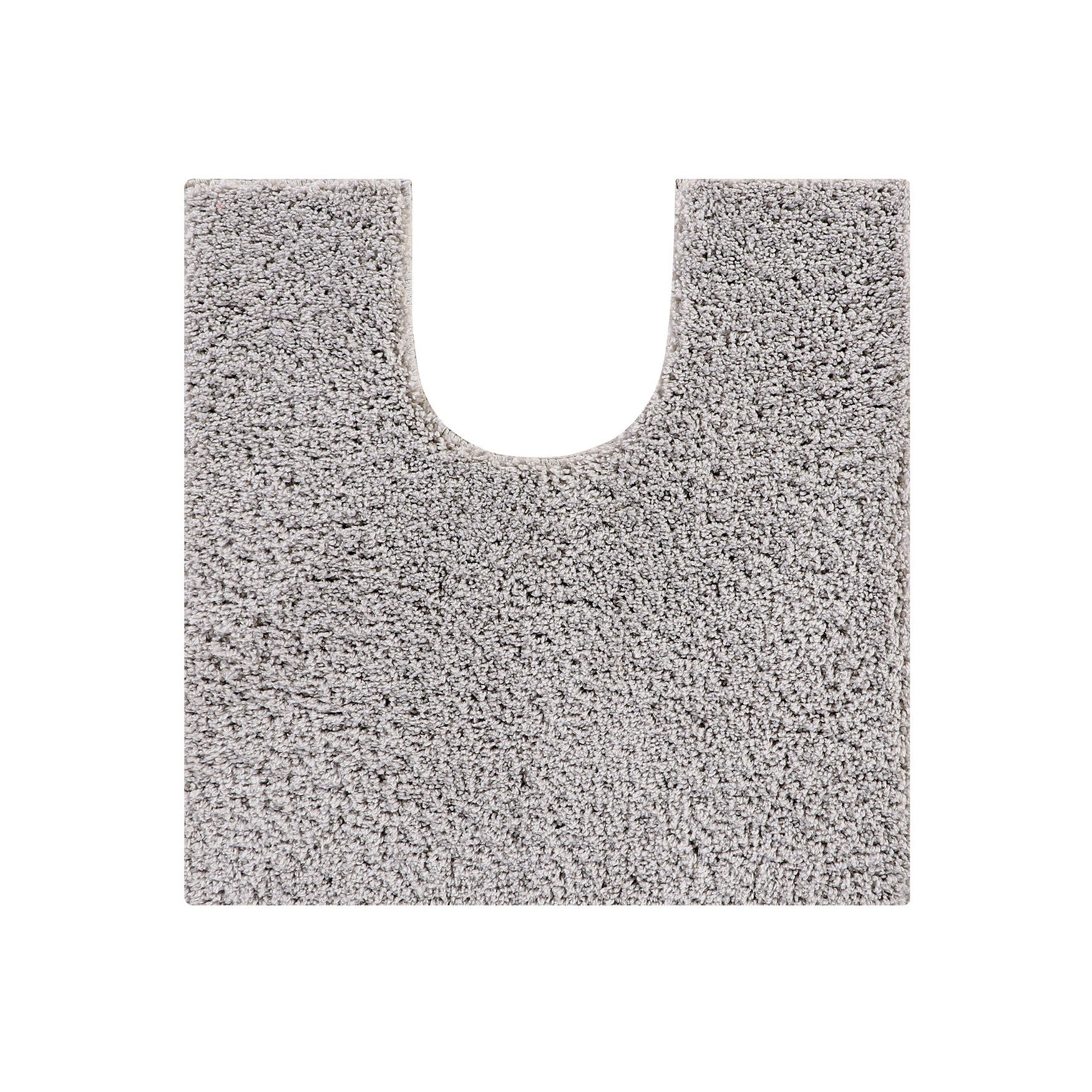 Micro Plush Collection 100% Polyester 20 inches X 20 inches Contour Bath Rug, LIGHT GRAY, hi-res image number 0