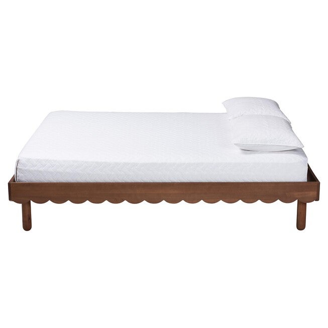 Orianthe Scalloped Bed Frame, WALNUT BROWN, alternate image number null