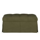 Velvet Skirted Storage Bench, , on-hover image number null
