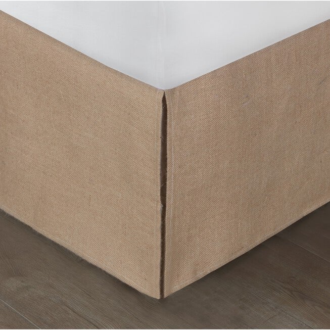 Burlap Bed Skirt 15 inches, NATURAL, hi-res image number 0