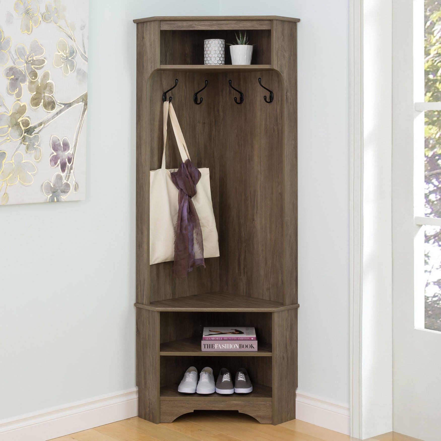 Simple Corner Hall Tree Brylane Home