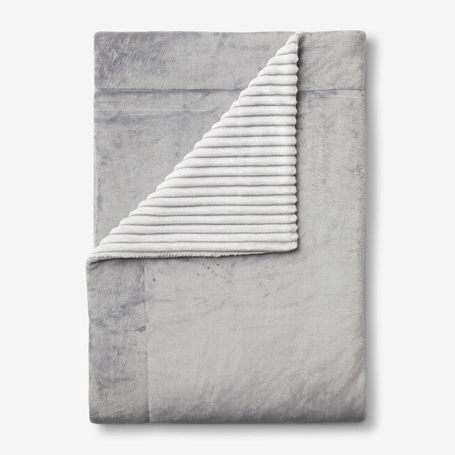 RIBBED BLANKET, SILVER, hi-res image number null