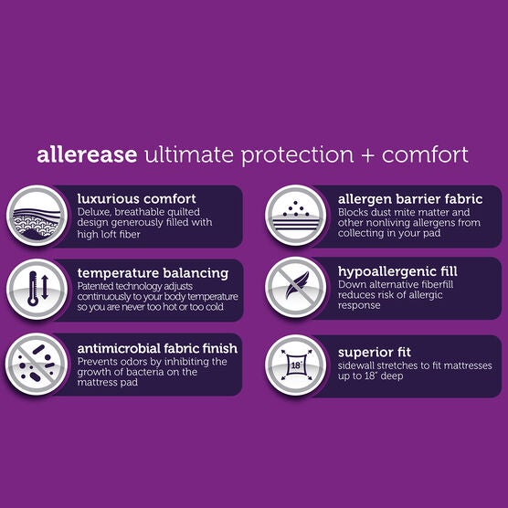 AllerEase Ultimate Mattress Pad, , alternate image number null