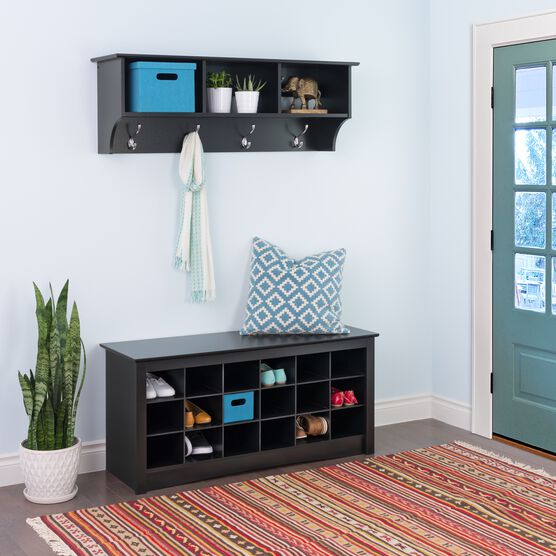 18 Pair Shoe Storage Cubby Bench Closet Space Savers Brylane Home