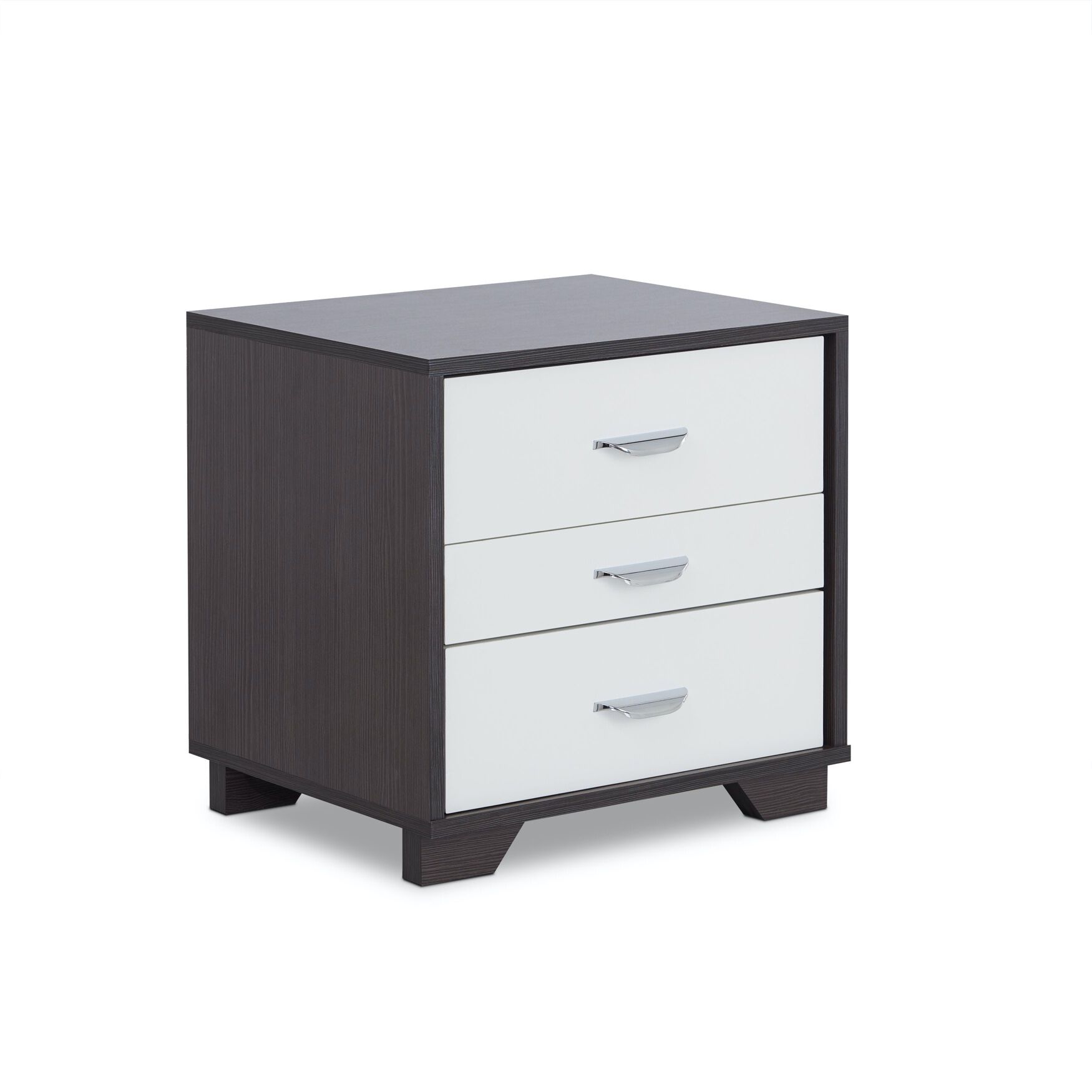 Accent Table Or Nightstand, WHITE BLACK, hi-res image number 0