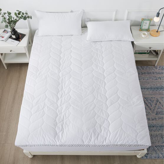 Cotton Quilted Dual Chamber 1.5 In. Feather Topper Mattress Toppers, , alternate image number null