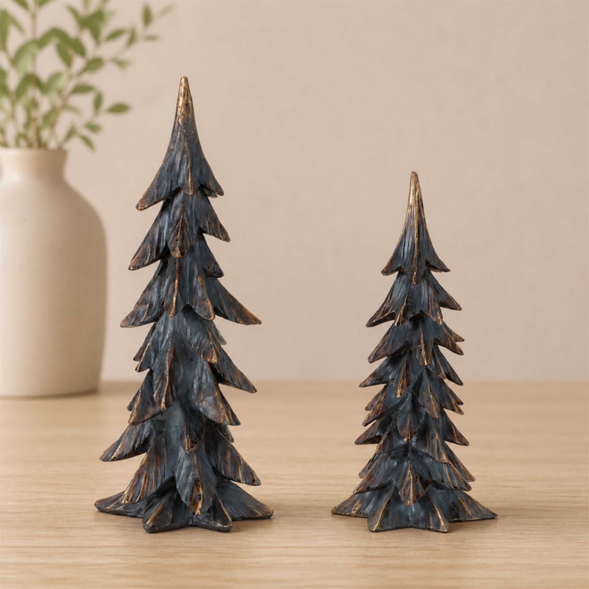 Holiday Pine Tree (Set of 2), GRAY GOLD, alternate image number 2
