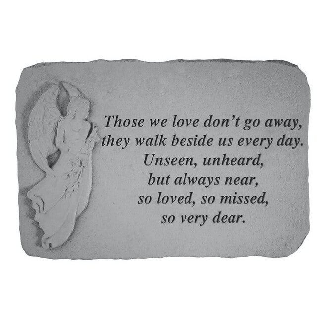 Those We Have Held w/ Standing Angel Garden Memorial Stone, GREY, hi-res image number null