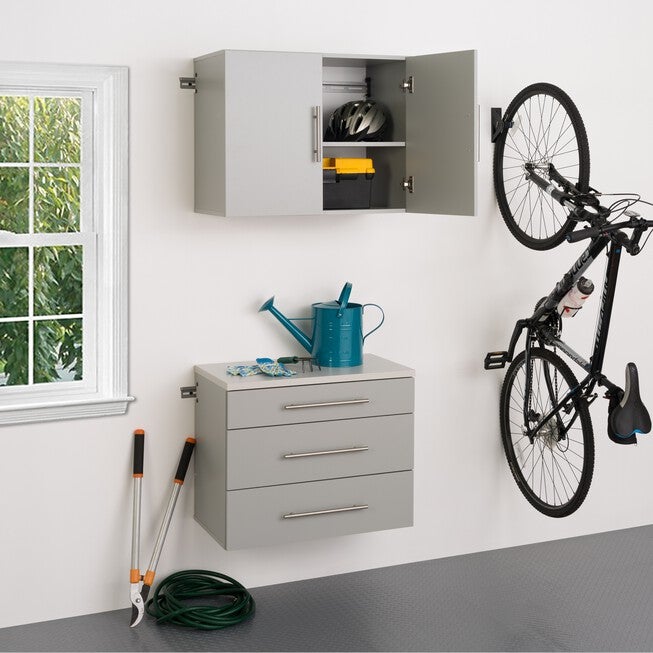 HangUps 30 inches Storage Cabinet Set A - 2pc, Light Gray, , alternate image number null