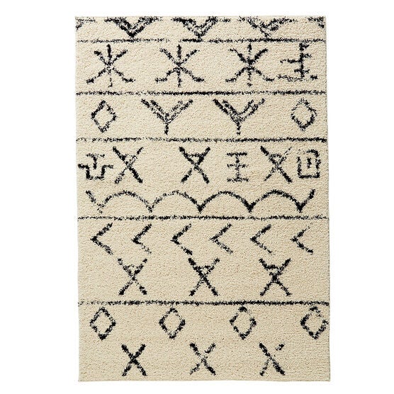 Moroccan Rug, IVORY BLACK, hi-res image number null