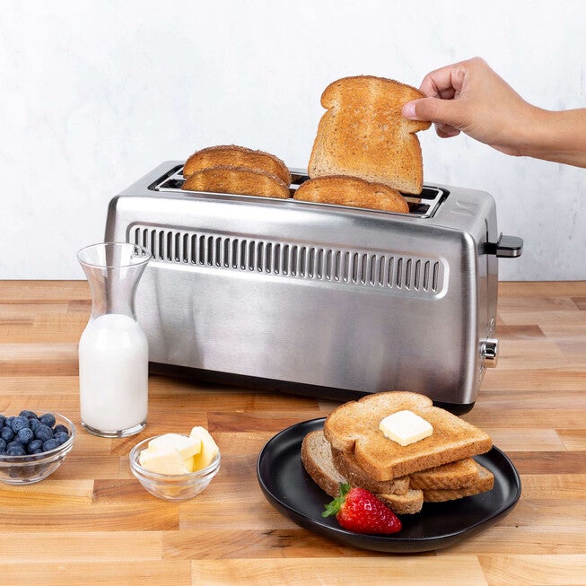 Kalorik Stainless Steel 4-Slice Long-Slot Toaster, , alternate image number 7