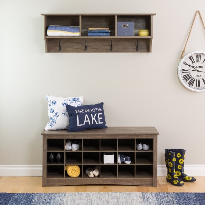 48 inches Wide Hanging Entryway Shelf Drifted Gray, , alternate image number 5