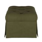 Velvet Skirted Storage Bench, , alternate image number null