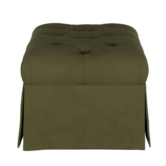Velvet Skirted Storage Bench Benches Ottomans Brylane Home
