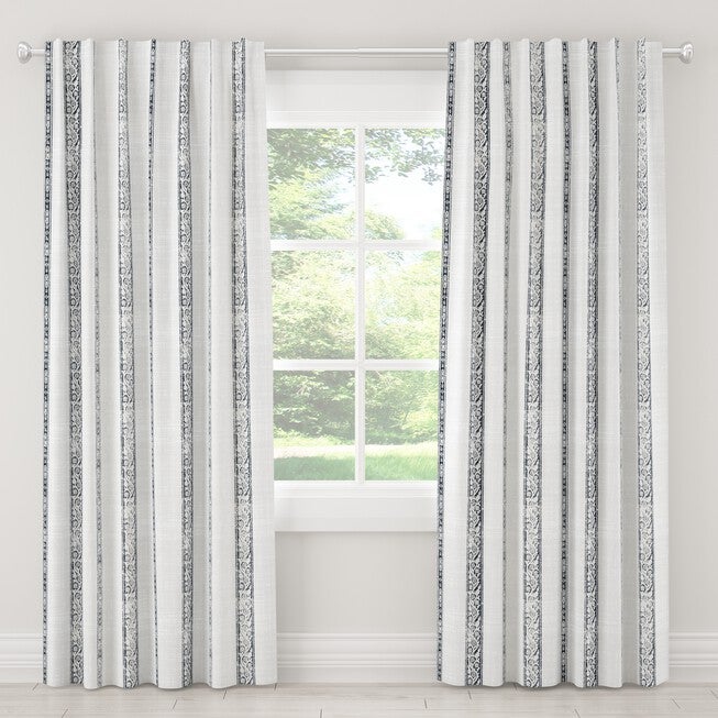 Blackout Curtain, PRINT STRIPE GREY, hi-res image number null