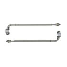 Arrow Window Curtain Swing Arm Pair Window, PEWTER, hi-res image number null