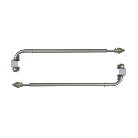 Arrow Window Curtain Swing Arm Pair Window, PEWTER, hi-res image number null
