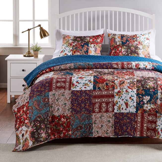 Poetry Classic Quilt Set, BROWN, hi-res image number 0