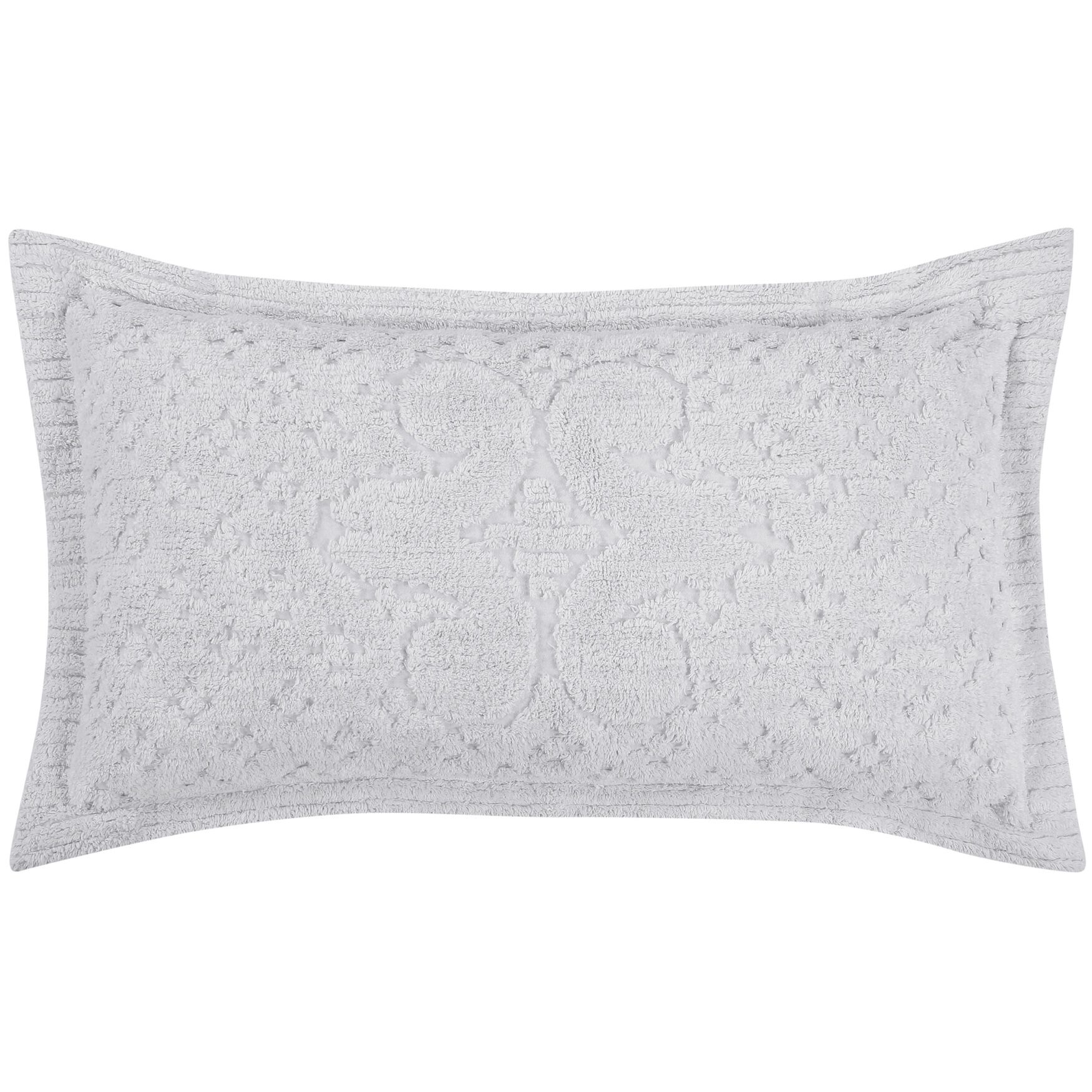 Ashton Collection Tufted Chenille Sham , WHITE, hi-res image number 0