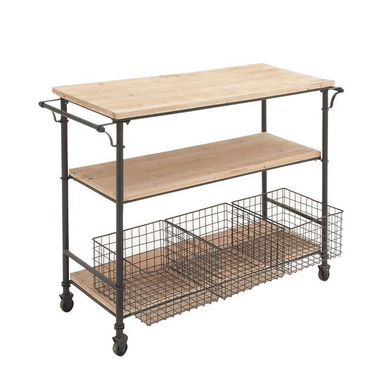Brown Industrial Metal Storage Cart, 32 x 48, , on-hover image number null