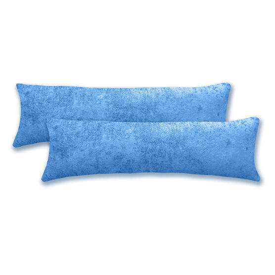 Fresh Ideas Velvet Body Pillow Cover 2-Pack Body Pillow Cover, MEDIUM BLUE, hi-res image number null