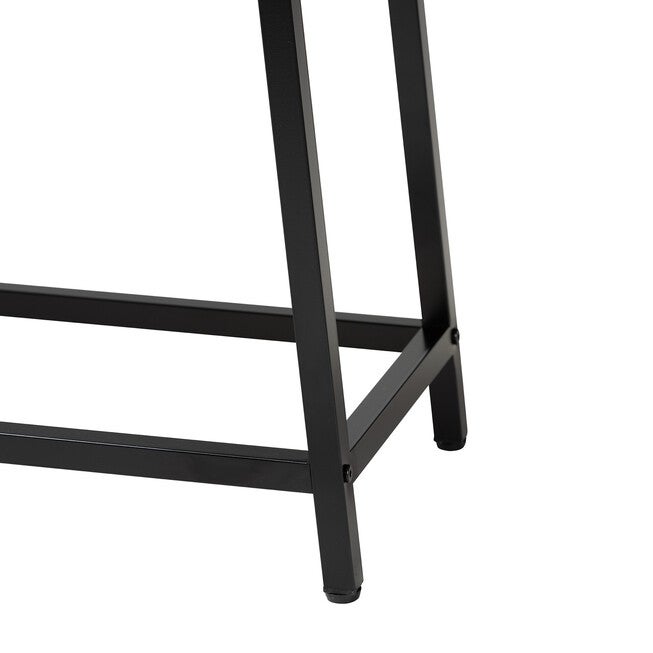 Eivor Modern Industrial Walnut Brown Finished Wood And Black Metal 2-Drawer Console Table, , alternate image number 5